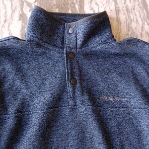 Eddie Bauer Men's Radiator Fleece Mock Neck Snap Pullover Men's Size Large